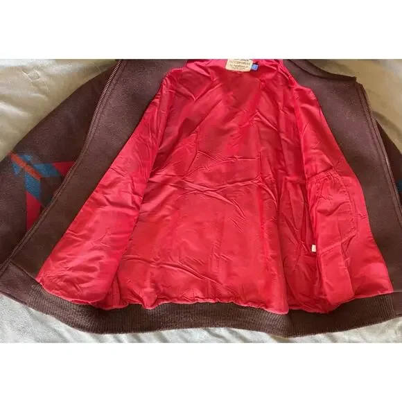 Pendleton High Grade Wool Western Wear Jacket Men’s Medium Brown Red